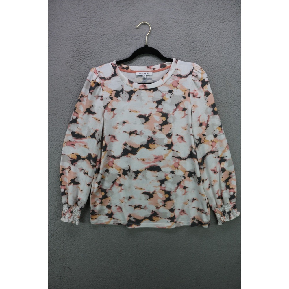 Rose & Olive Long Puff Sleeve Tunic-Size Medium-Soft-Comfy-Preppy